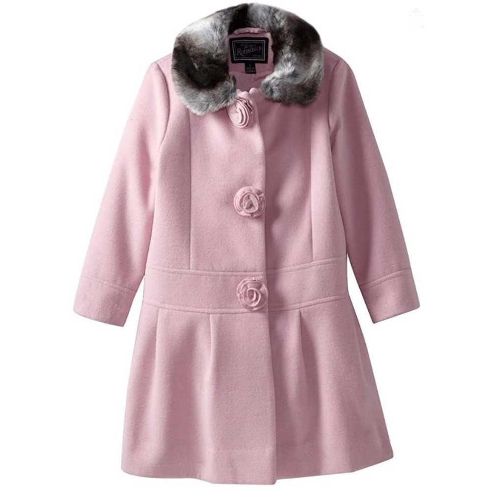 Rothschild Pink Button Up Long Jacket Coat Size 6